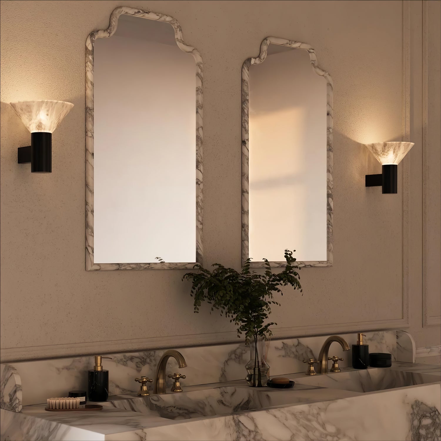 Eurnoria Cone Alabaster Wall Light - Letslighting