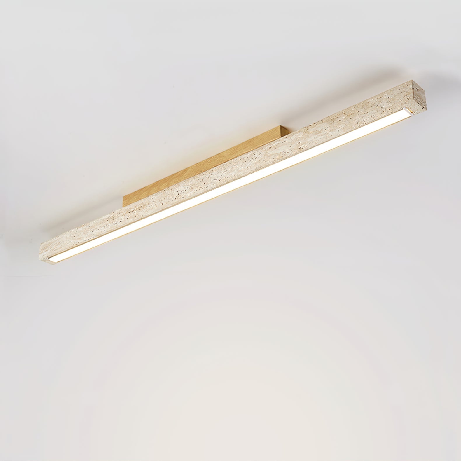 Orvenarae Minimalist Travertine Linear Ceiling Light - Letslighting
