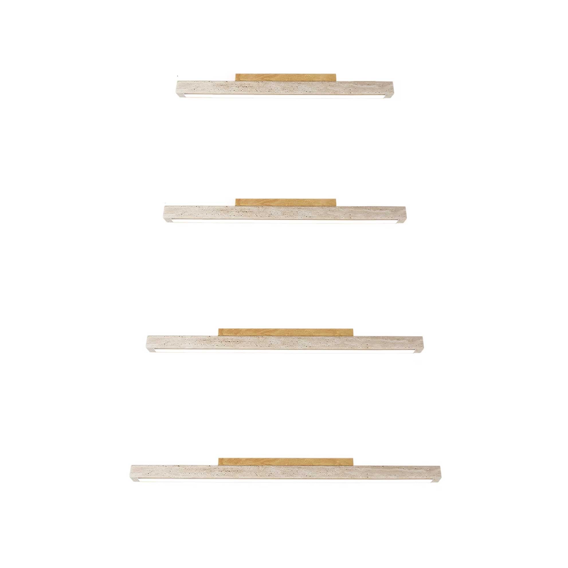 Orvenarae Minimalist Travertine Linear Ceiling Light - Letslighting