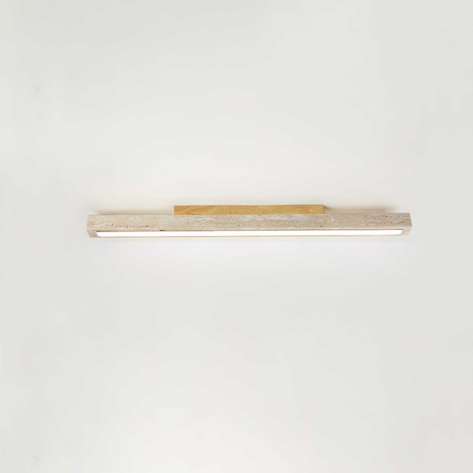 Orvenarae Minimalist Travertine Linear Ceiling Light - Letslighting