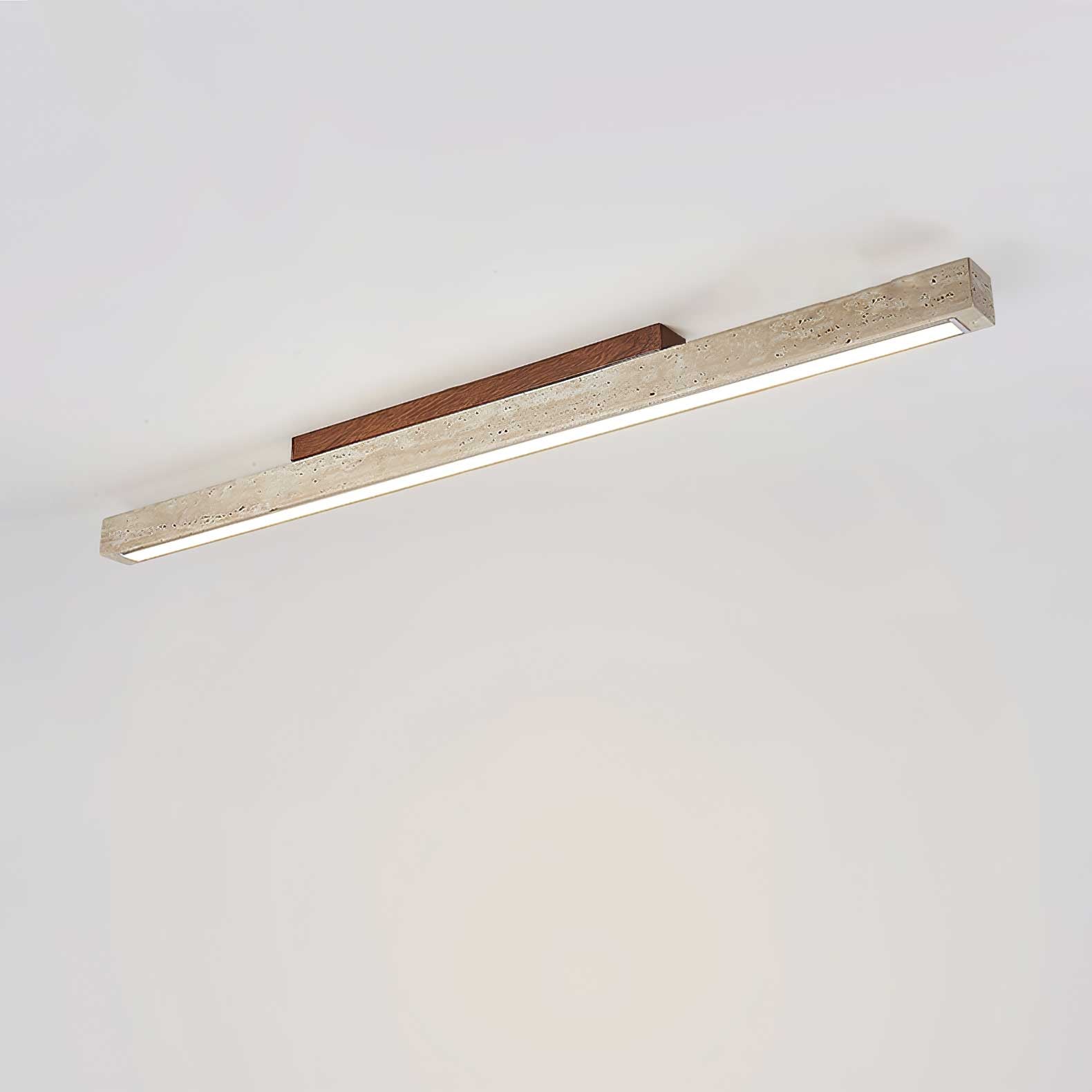 Orvenarae Minimalist Travertine Linear Ceiling Light - Letslighting