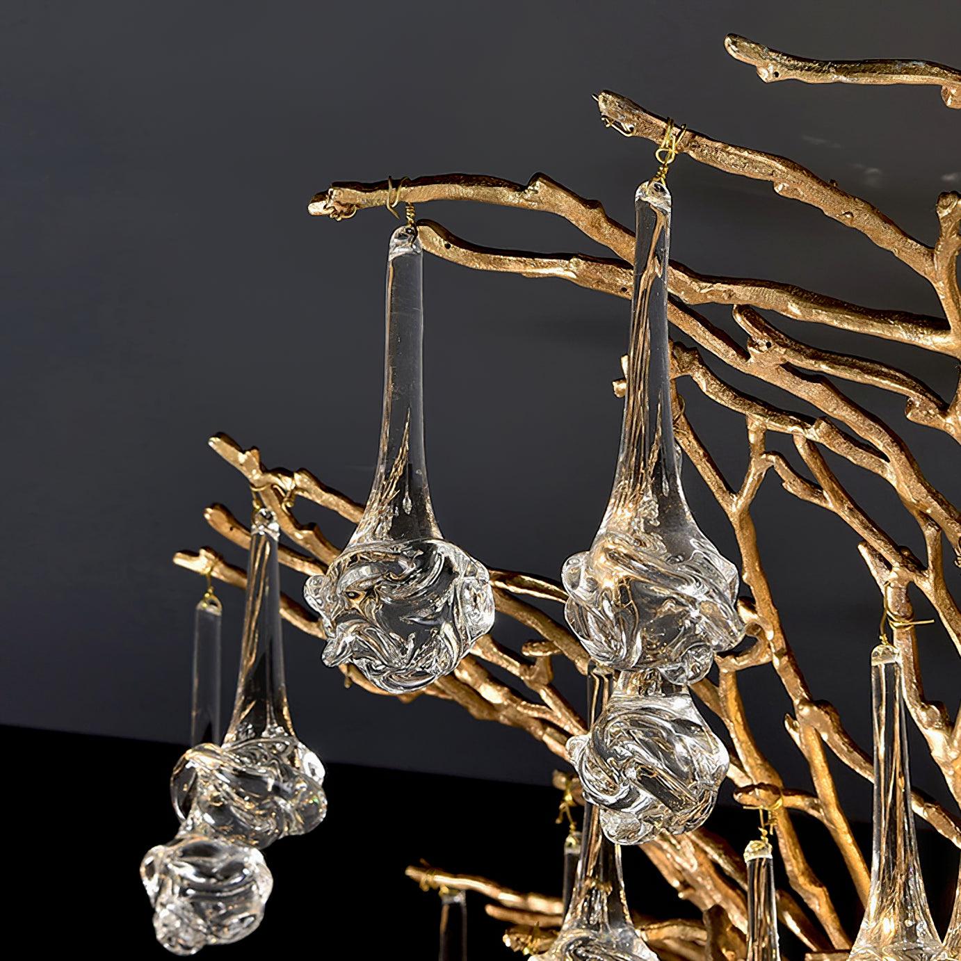 Abeleisa Tree Branch Staircase Brass Crystal Chandelier - Letslighting