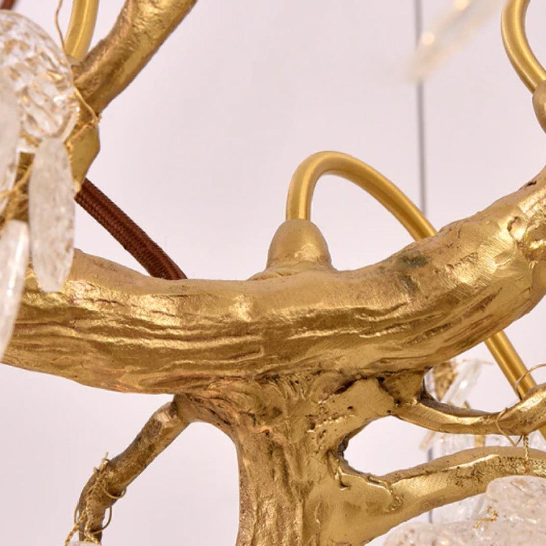 Abeleisa Tree Branch Staircase Brass Crystal Chandelier - Letslighting
