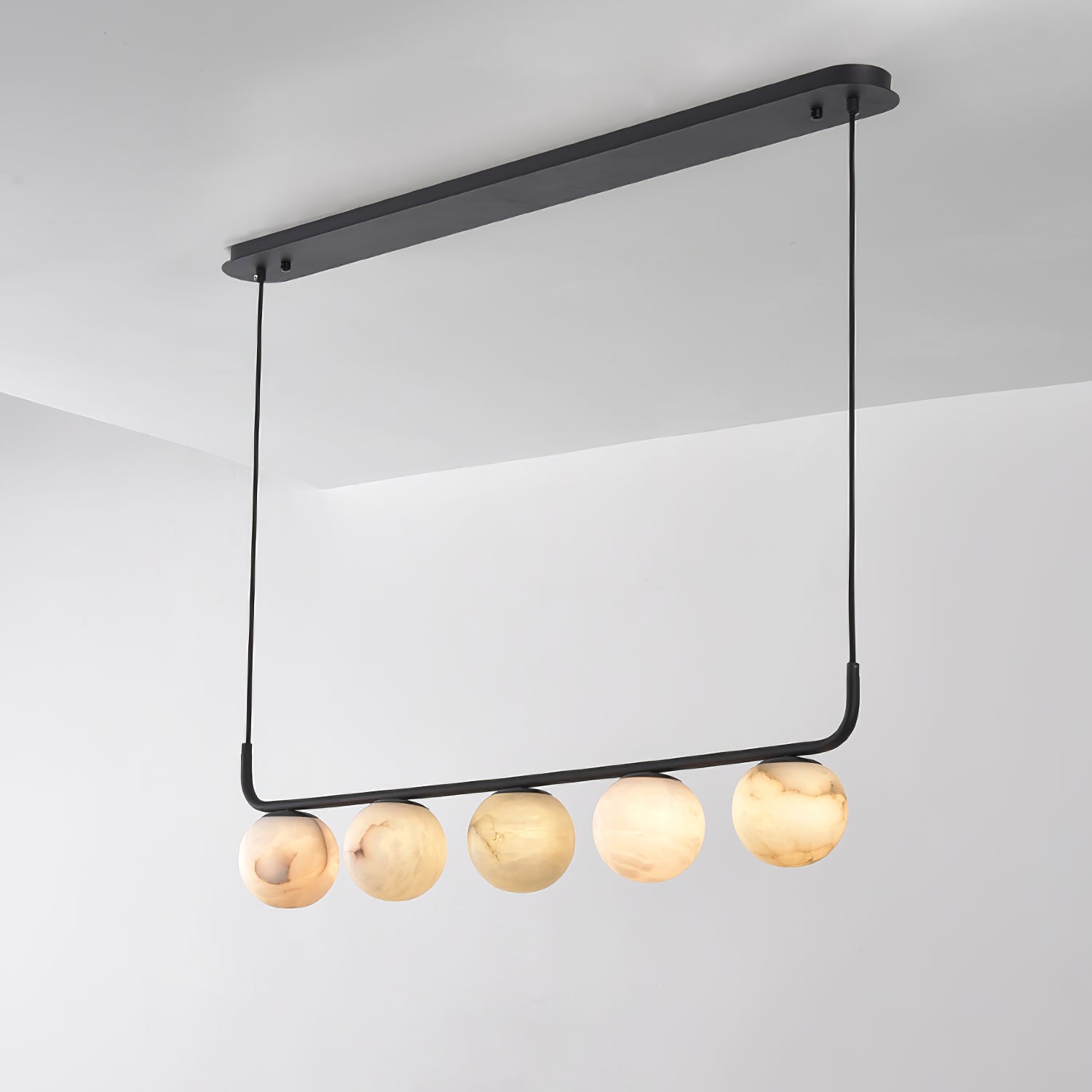 Eloryra Modern Minimalist Suspension Alabaster Pendant Lamp - Lamp Copper