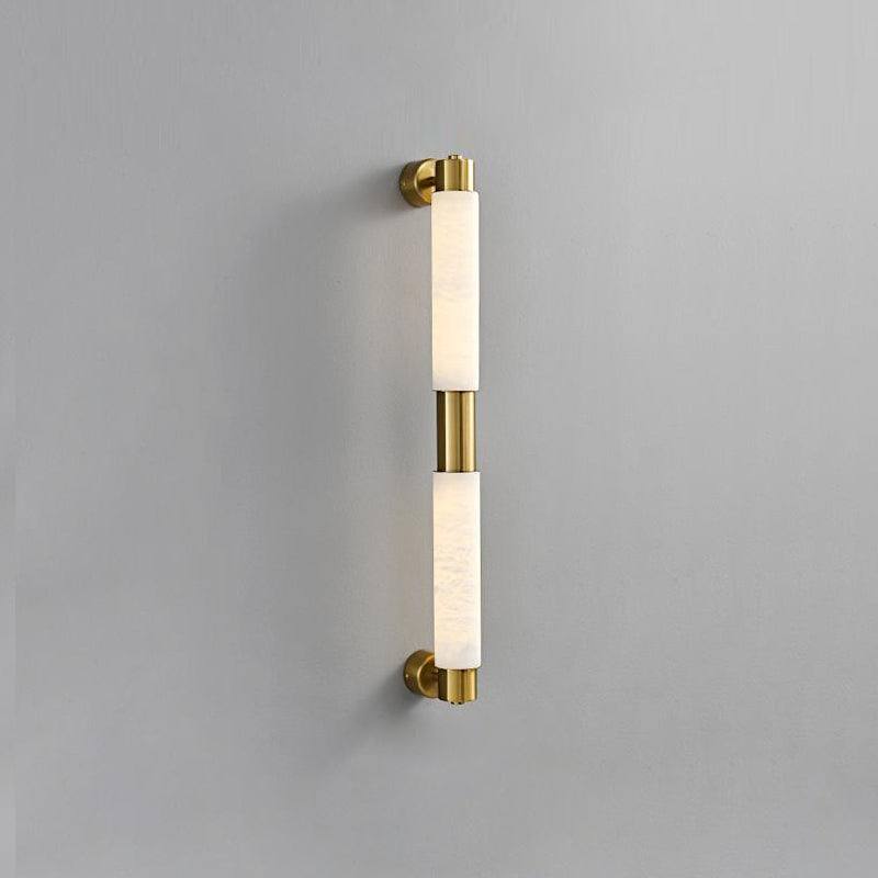 Alraei Modern Minimalist Tube Alabaster Wall Lamp - Lamp Copper