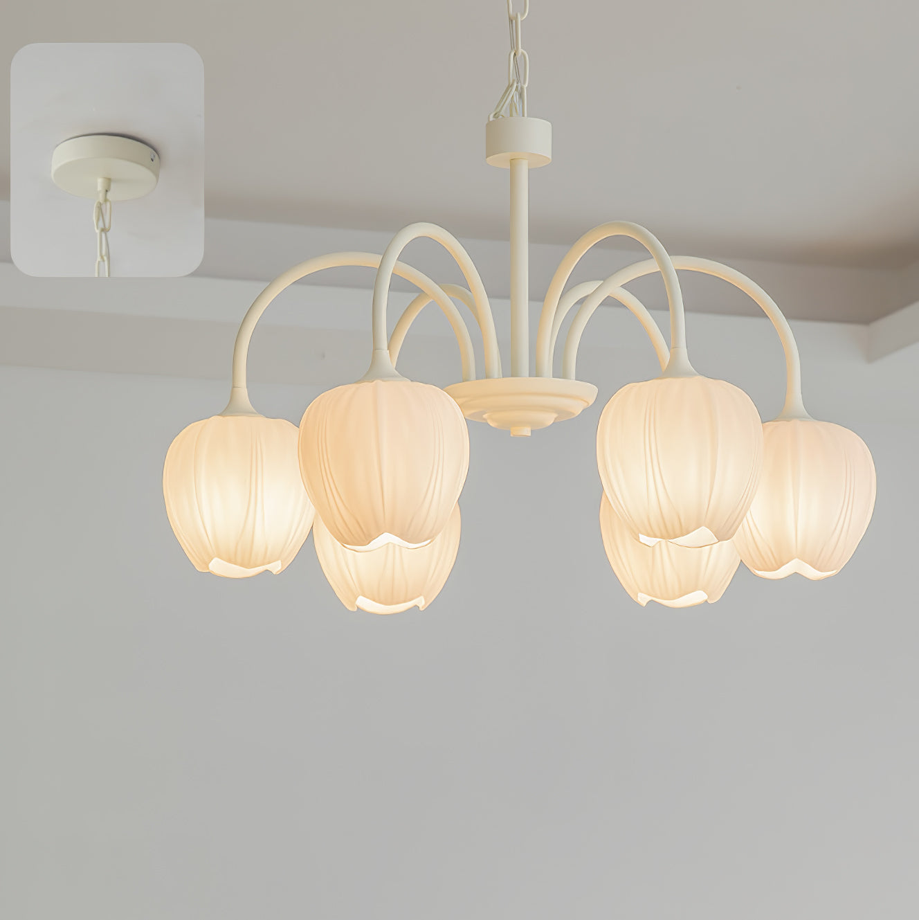 Tulip Matcha Chandelier - Letslighting