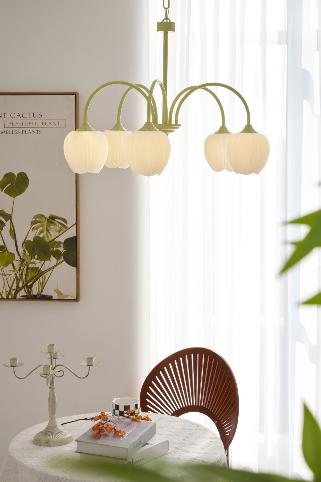 Tulip Matcha Chandelier - Letslighting