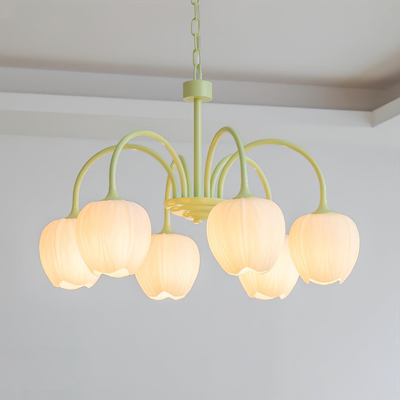Tulip Matcha Chandelier - Letslighting