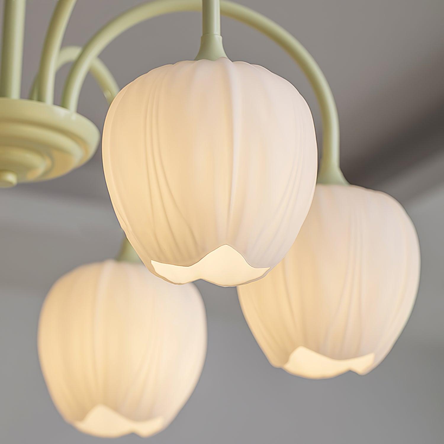 Tulip Matcha Chandelier - Letslighting