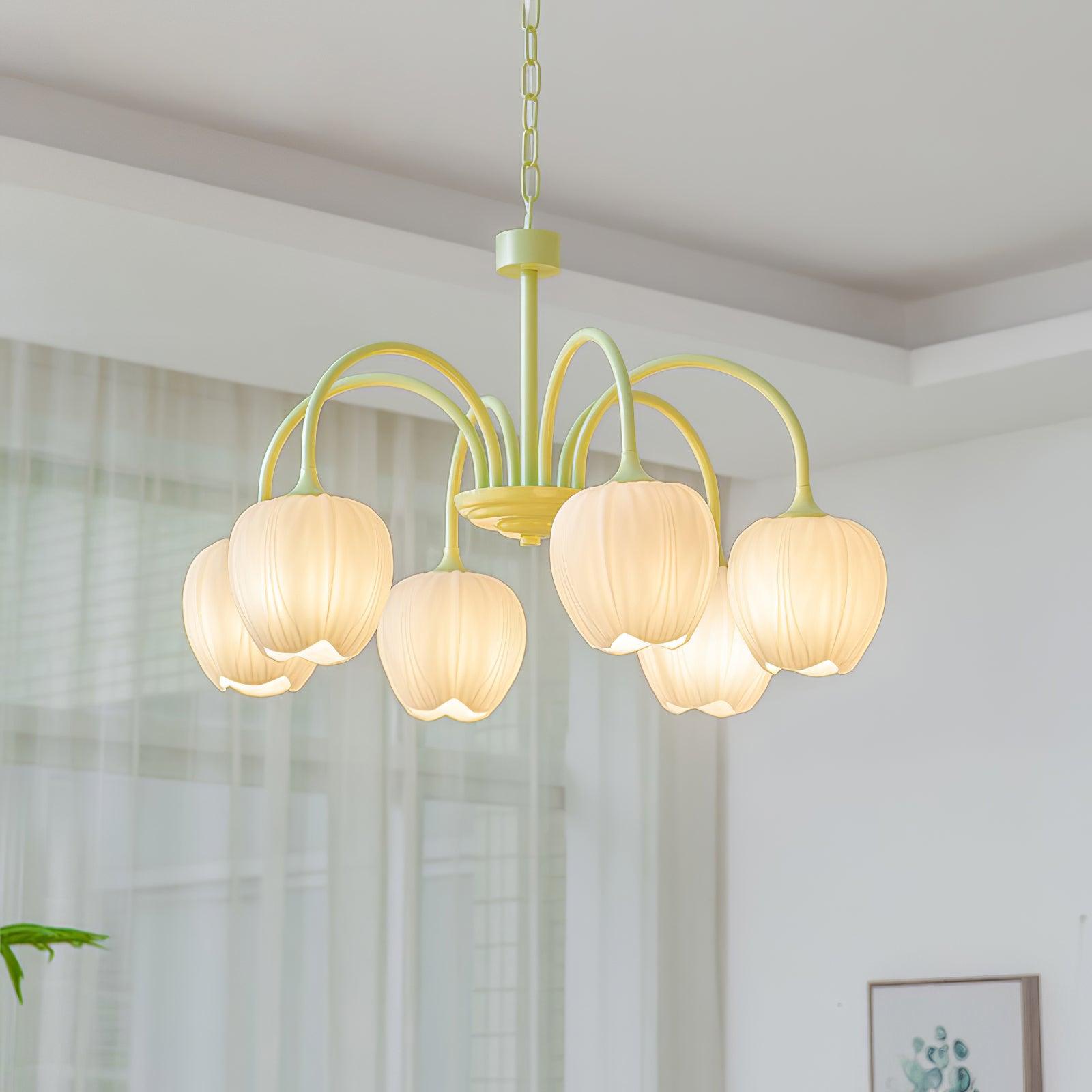 Tulip Matcha Chandelier - Letslighting