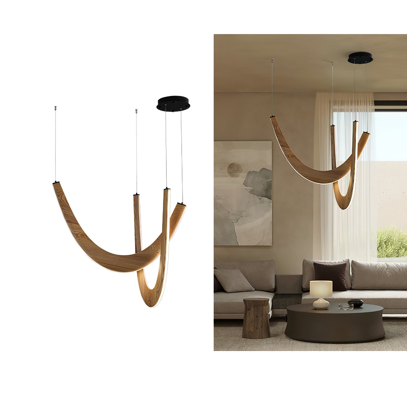 U Wooden Pendant Lamp - Letslighting
