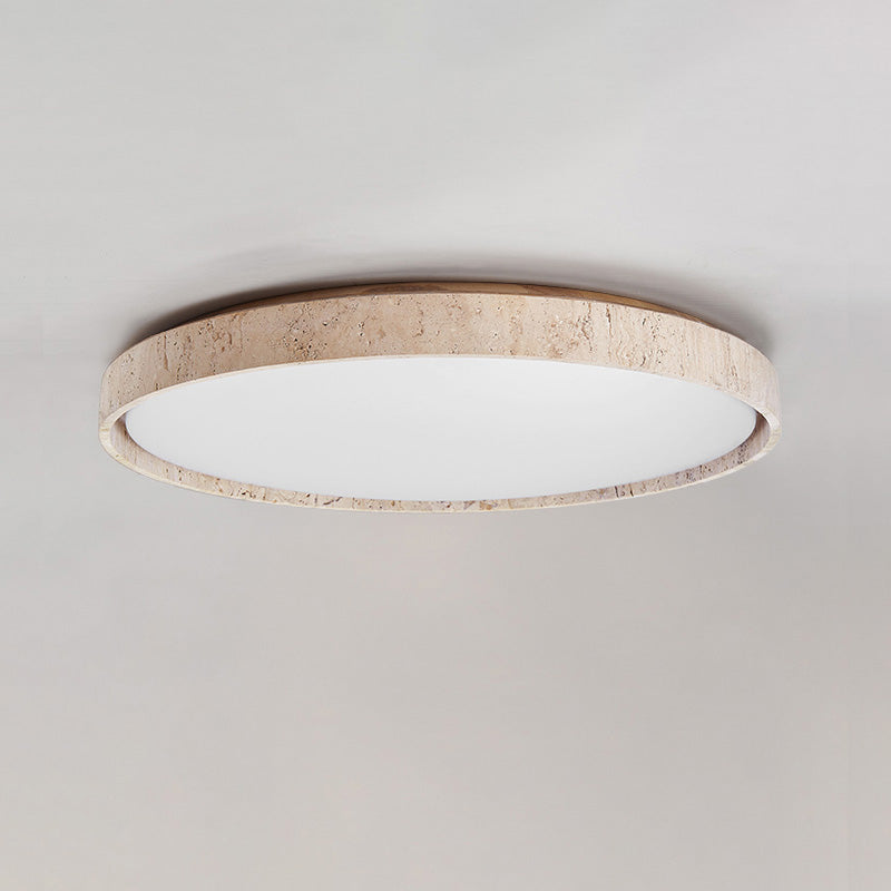Symiror Modern Minimalist Round Travertine Ceiling Lamp - Lamp Copper