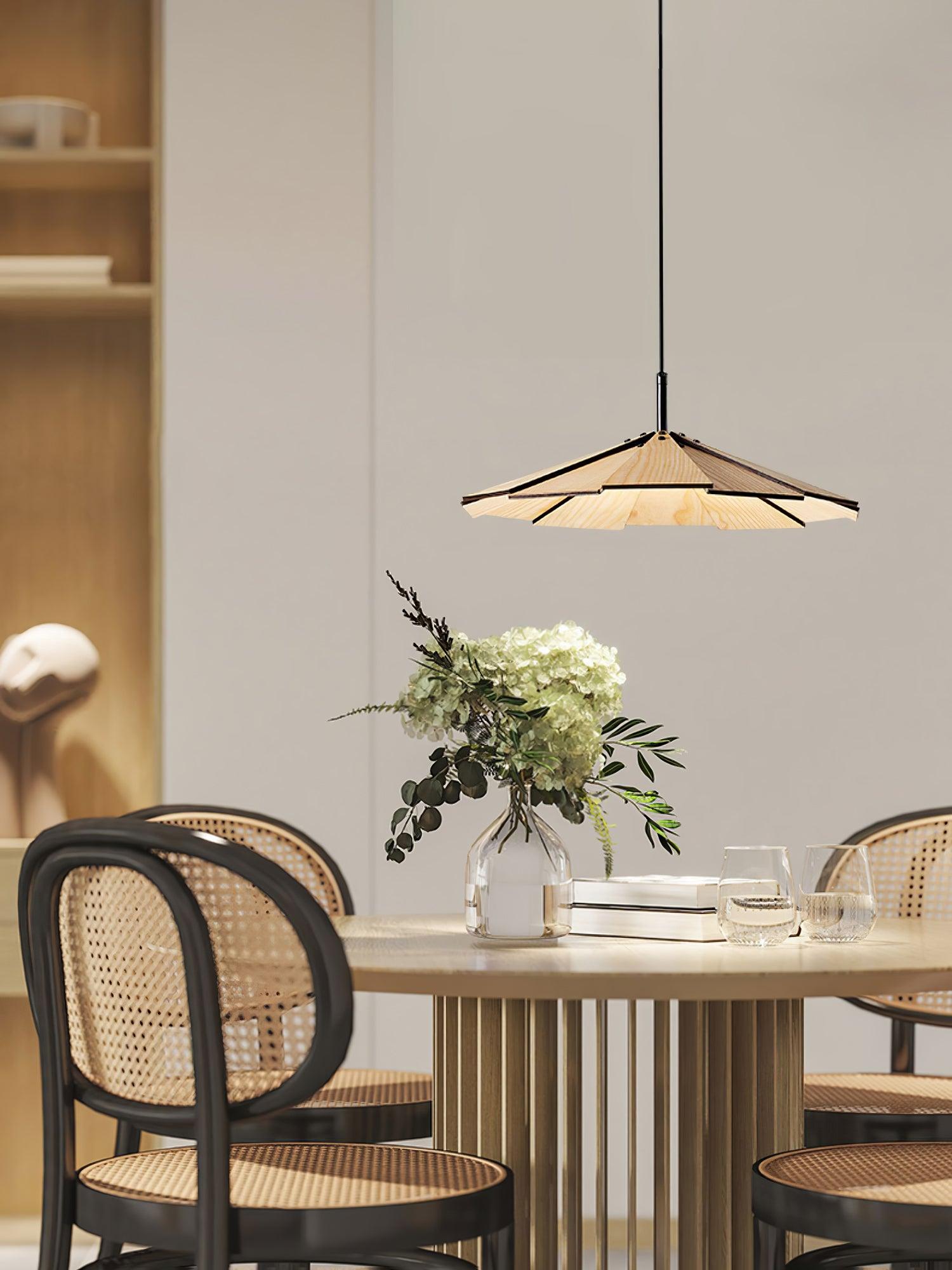 Umbrella Wooden Pendant Light - Letslighting