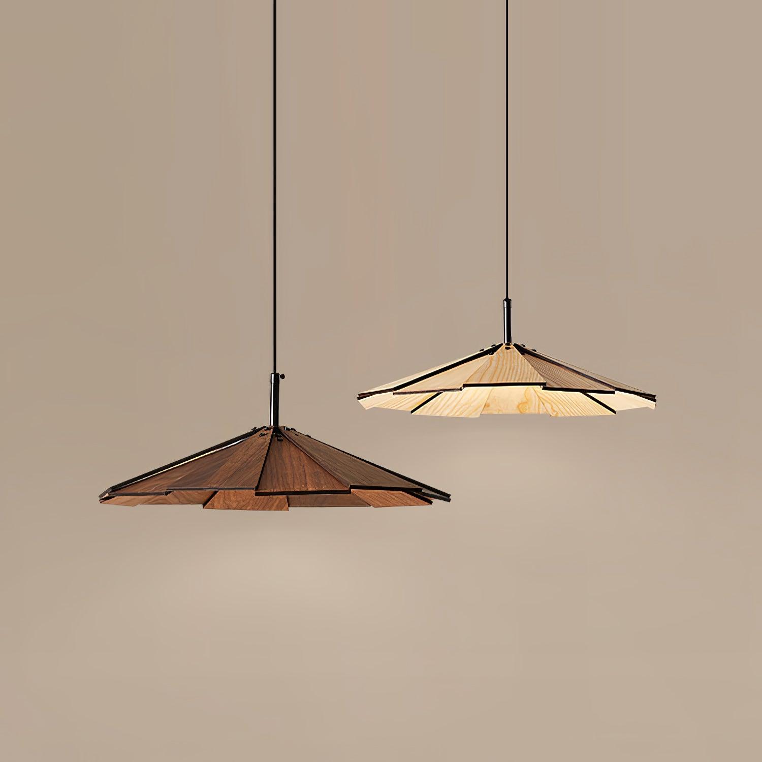 Umbrella Wooden Pendant Light - Letslighting