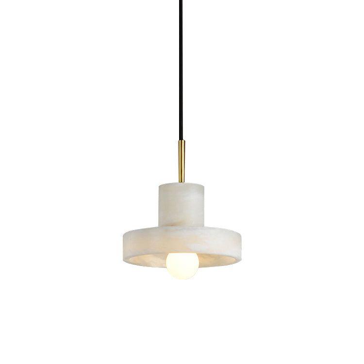 Cavelen Modern Minimalist Brass Alabaster Pendant Lamp - Lamp Copper