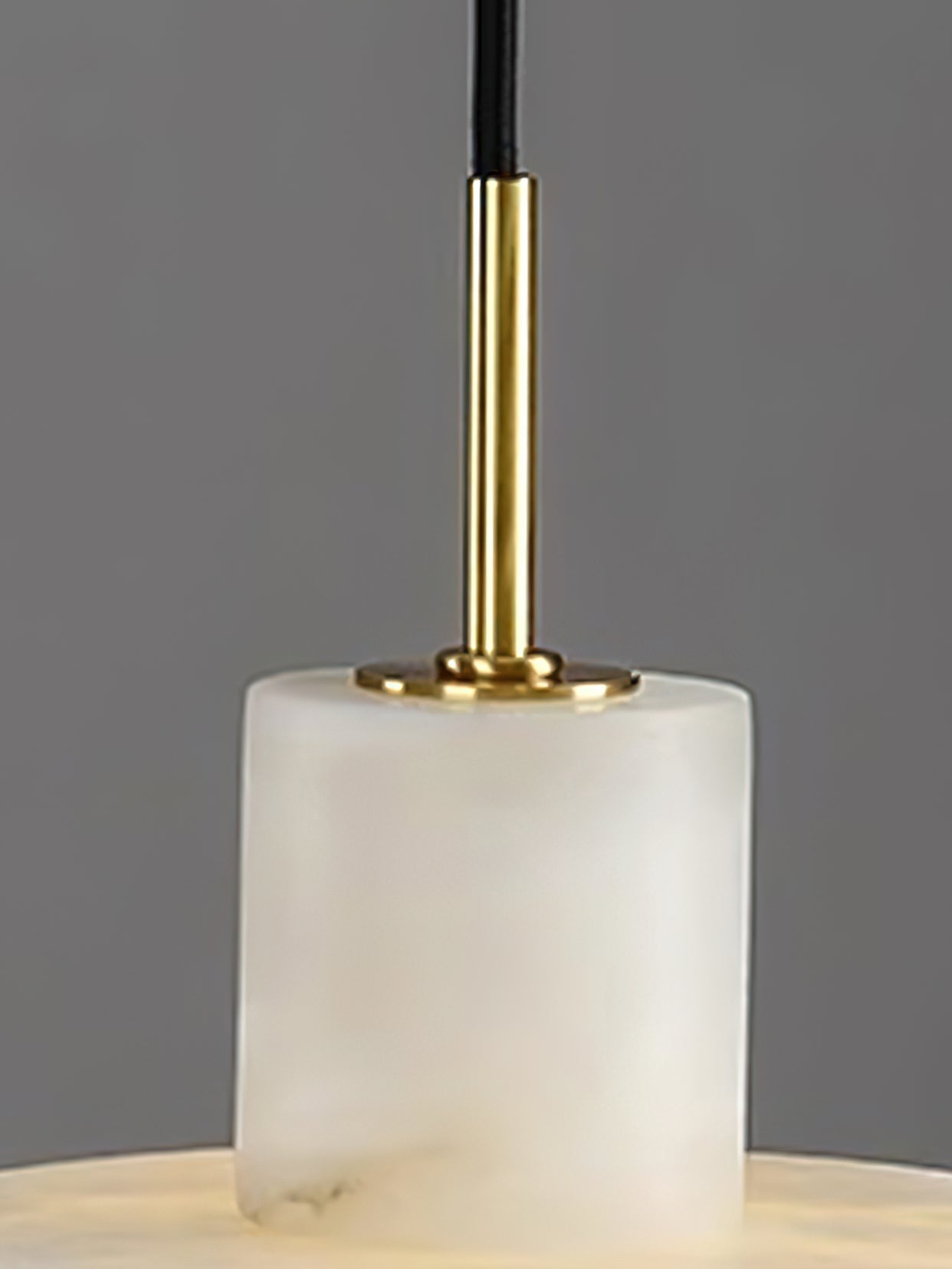 Cavelen Modern Minimalist Brass Alabaster Pendant Lamp - Lamp Copper