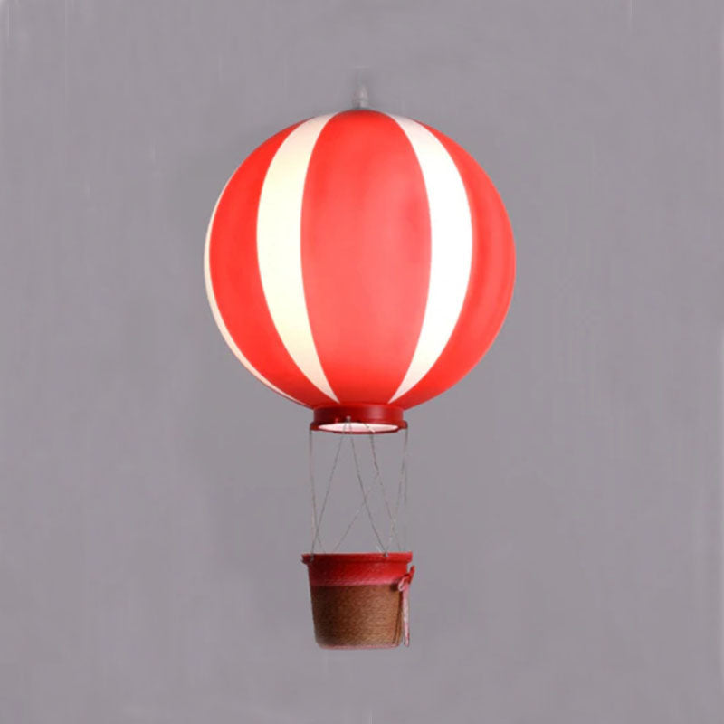 Nordic Moderna Infantil Globo Aerostático Acrílico Lámpara Colgante Azul/Rosa/Verde
