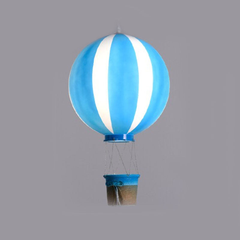 Nordic Moderna Infantil Globo Aerostático Acrílico Lámpara Colgante Azul/Rosa/Verde