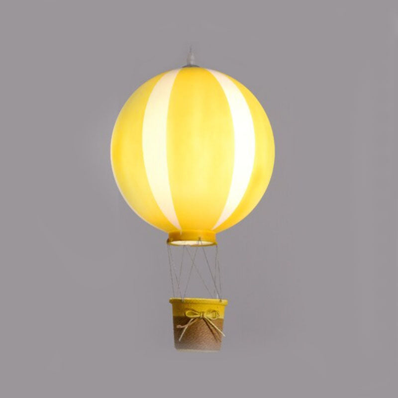 Nordic Moderna Infantil Globo Aerostático Acrílico Lámpara Colgante Azul/Rosa/Verde