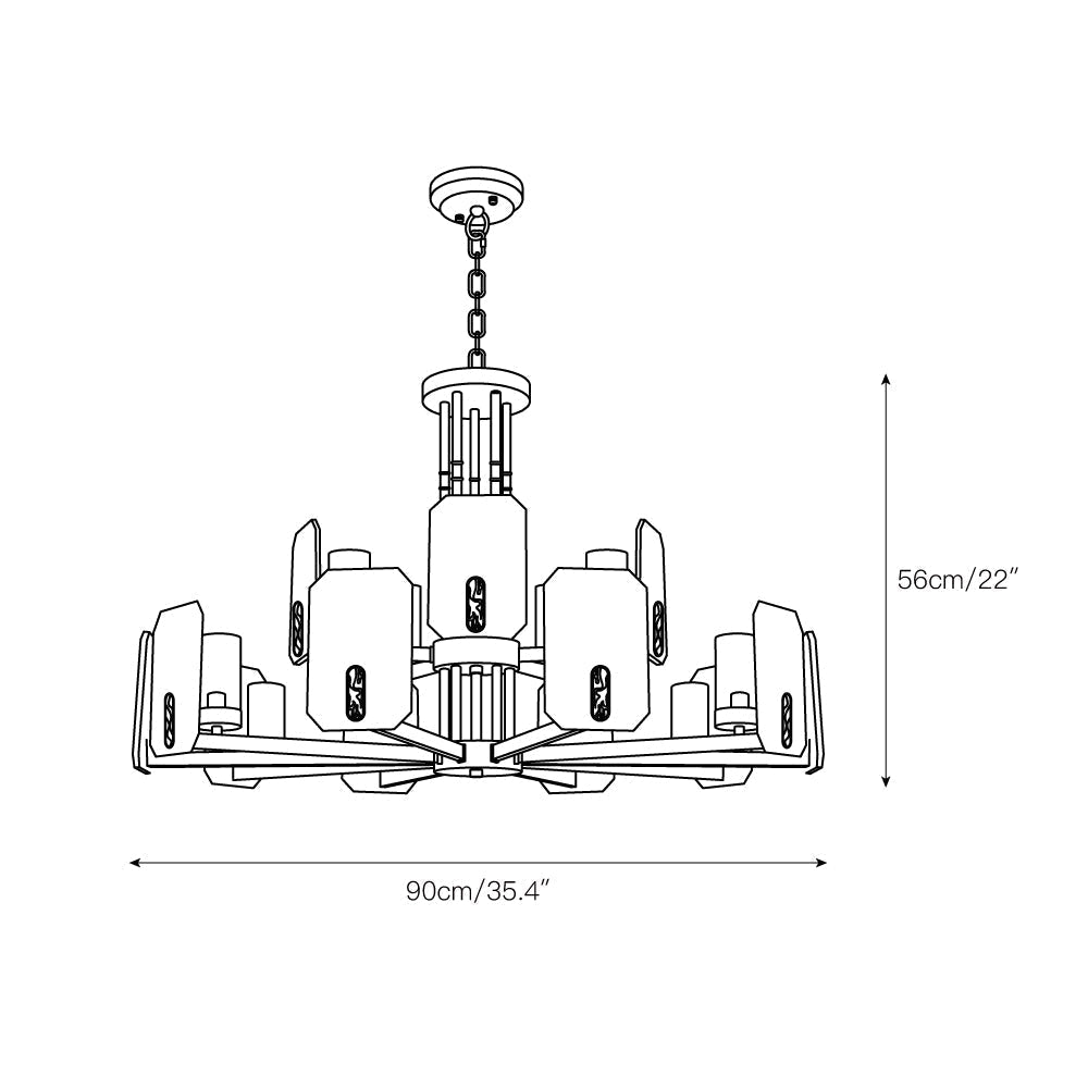 Aursorion Postmodern Luxury Brass Alabaster Chandelier - Lamp Copper