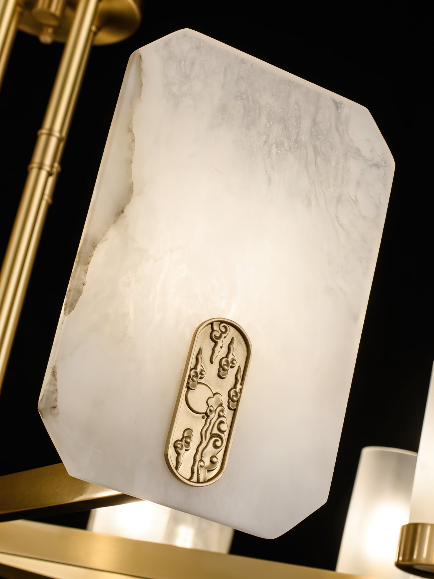 Aursorion Postmodern Luxury Brass Alabaster Chandelier - Lamp Copper