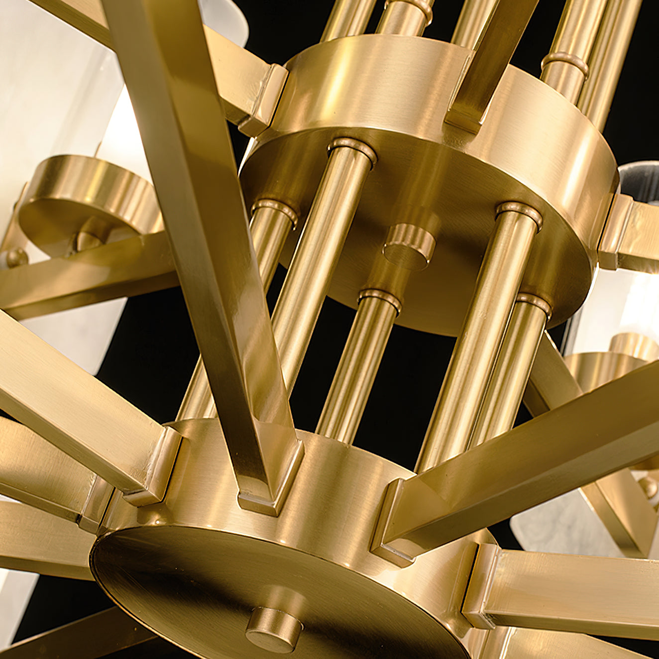 Aursorion Postmodern Luxury Brass Alabaster Chandelier - Lamp Copper