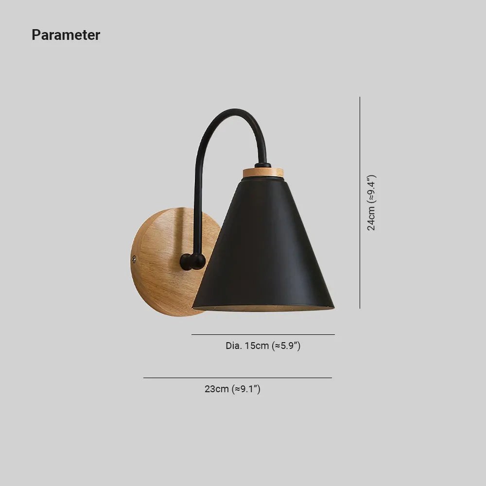 Muto Lámpara de Pared de Madera Nórdica