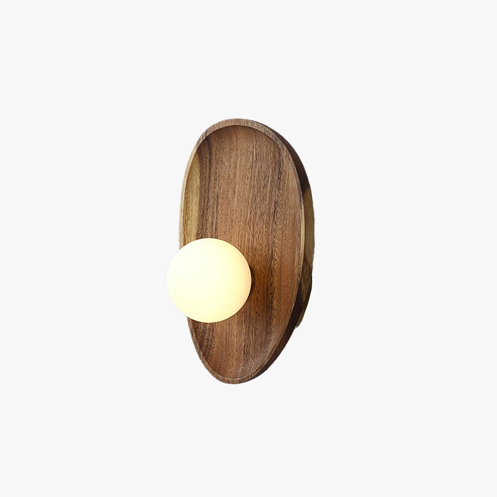 Ligno  Wall Lamp Natural Wood Glass