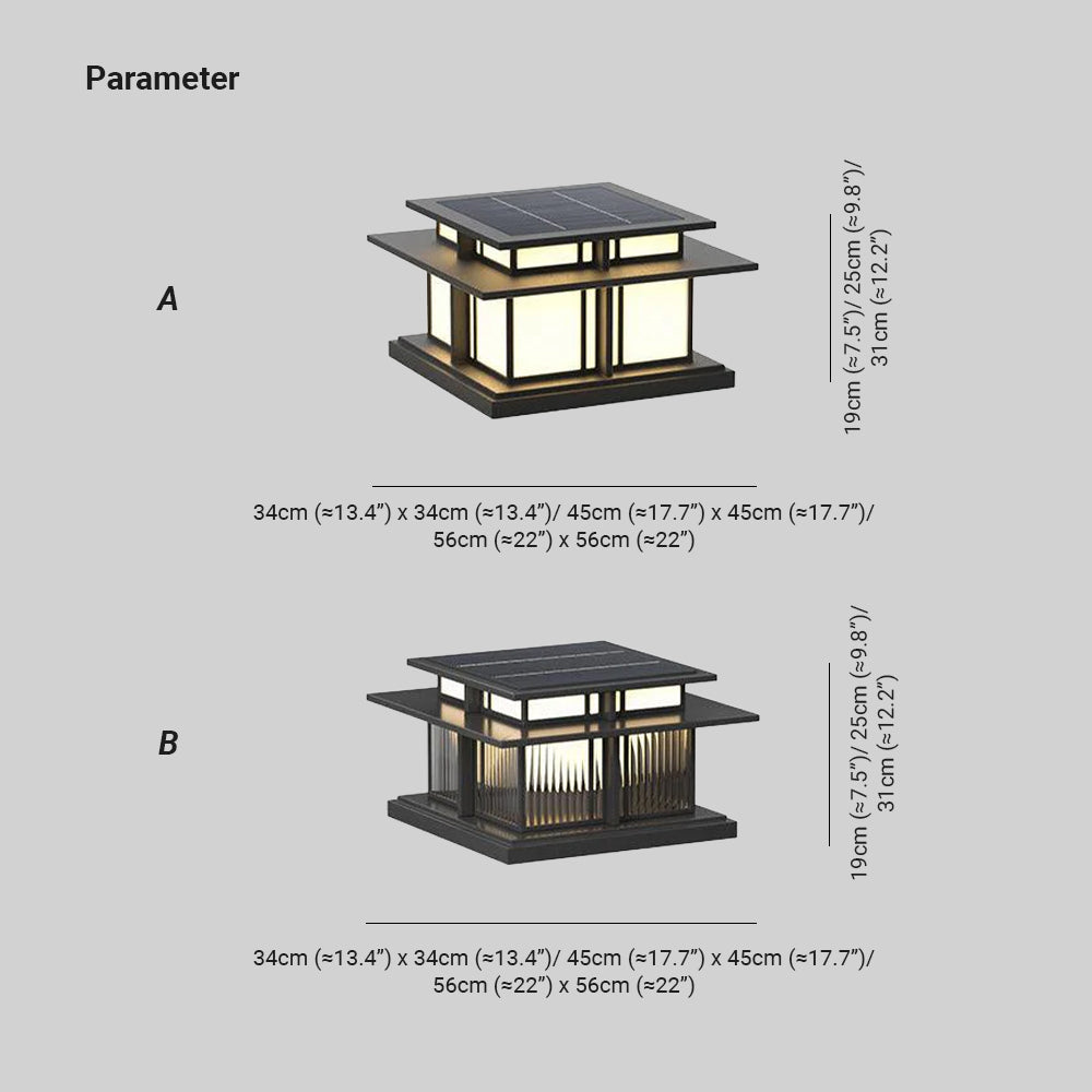 Ray Lámpara Exterior de Pilar Solar / Cableada
