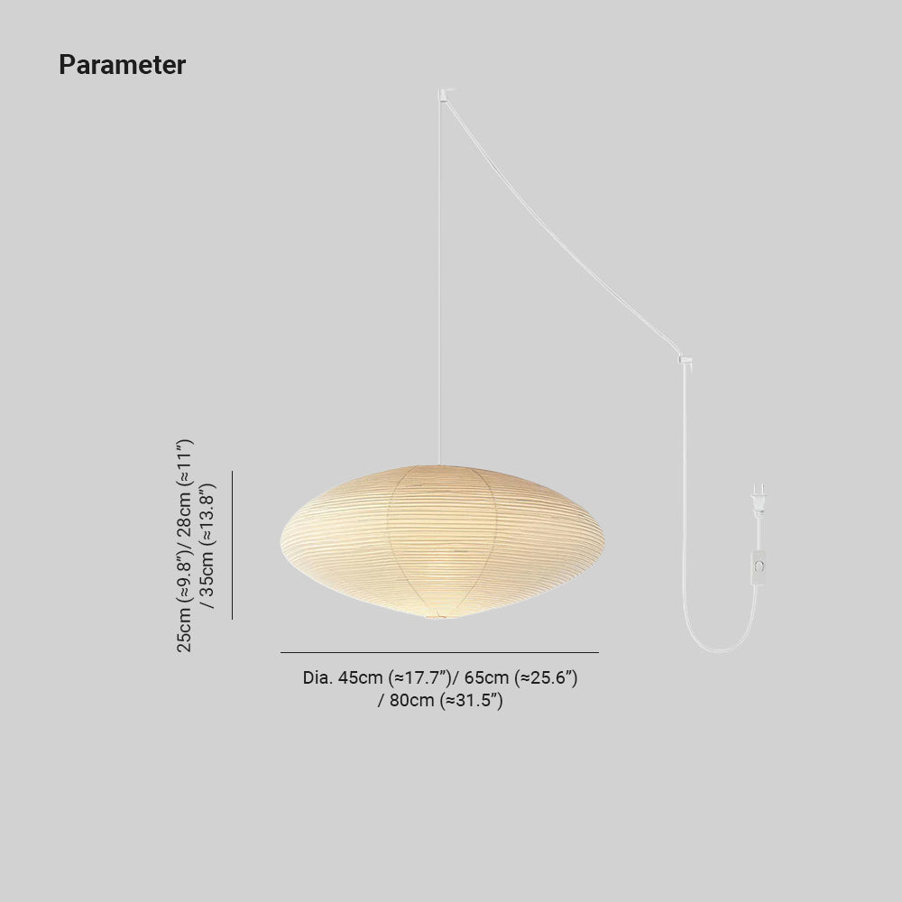 Ritta Lámpara Colgante Tipo Swag de Papel Washi