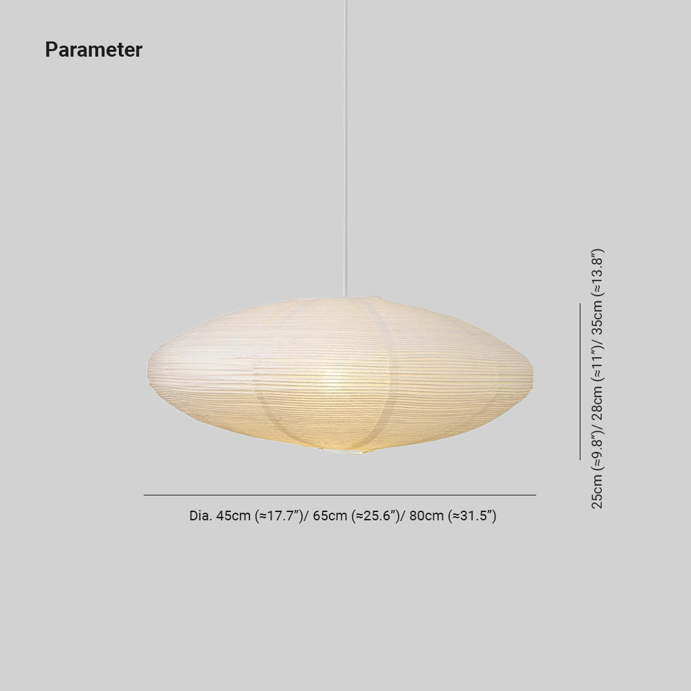 Orba Lámpara Colgante Minimalista Papel Washi