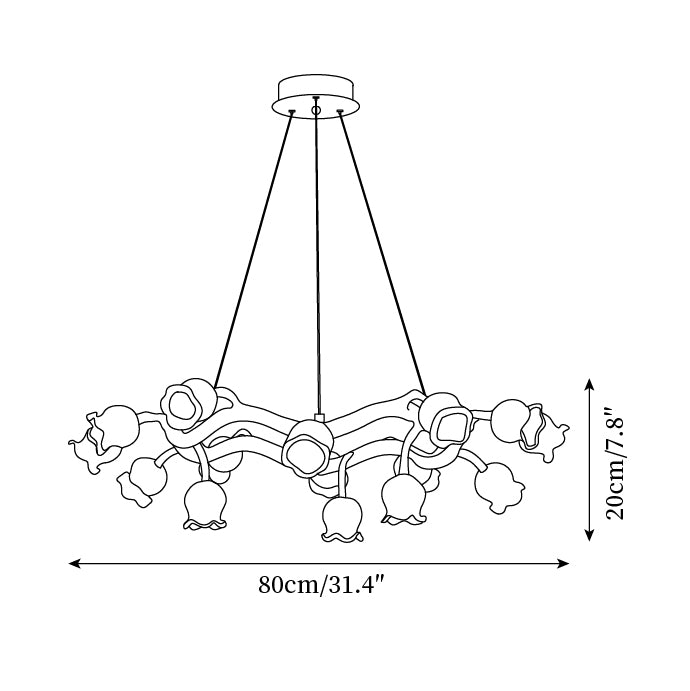Alva Flowers Chandelier - Letslighting