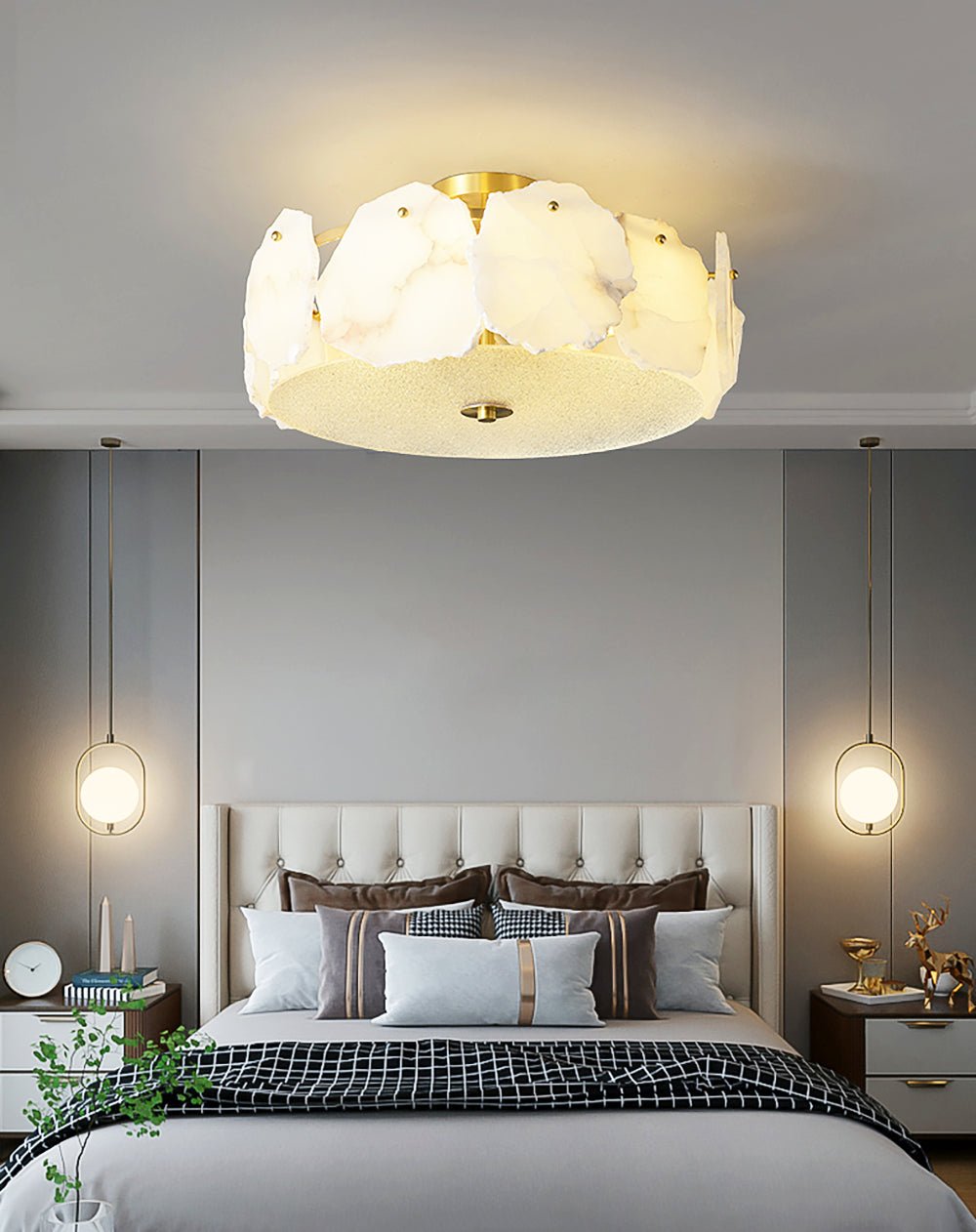 Amara Alabaster Flush Mount Ceiling Light - Letslighting