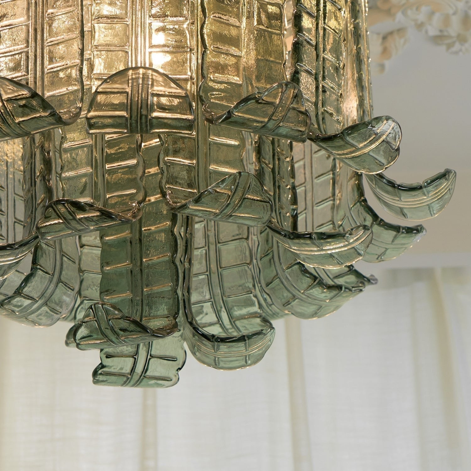 Aurora Ceiling Lamp Murano Glass Petal Vintage - Letslighting