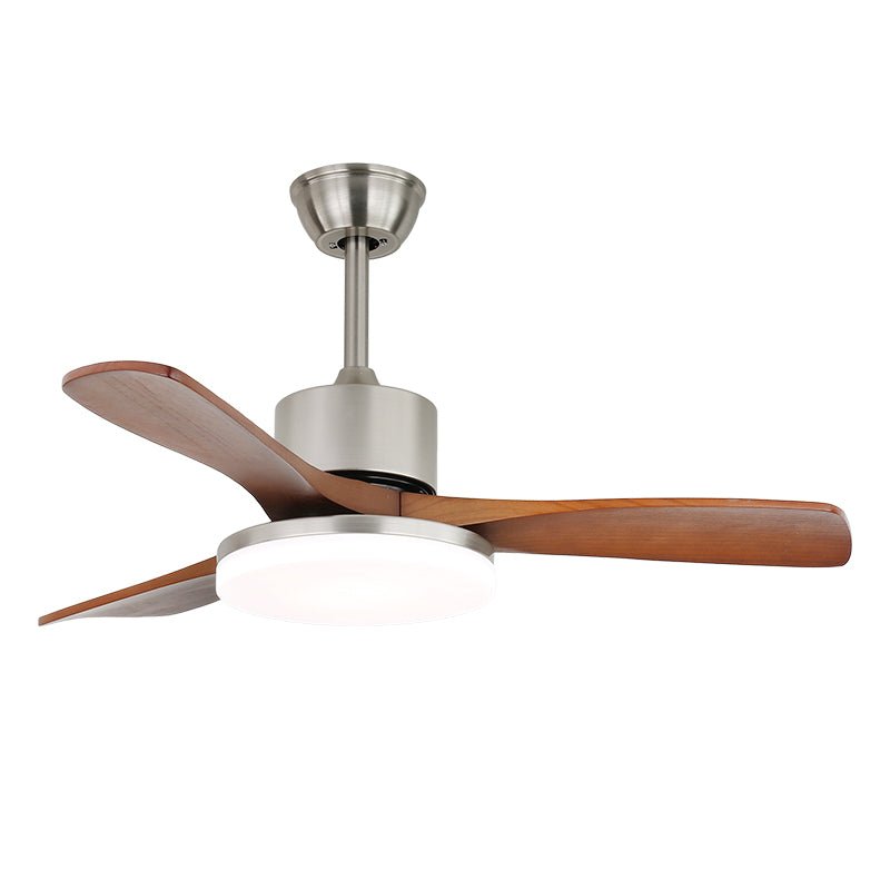 Ventilador de Techo con Lámpara Elara Moderno de Latón y Madera