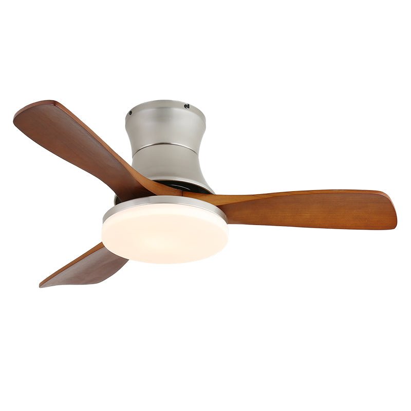 Ventilador de Techo con Lámpara Elara Moderno de Latón y Madera