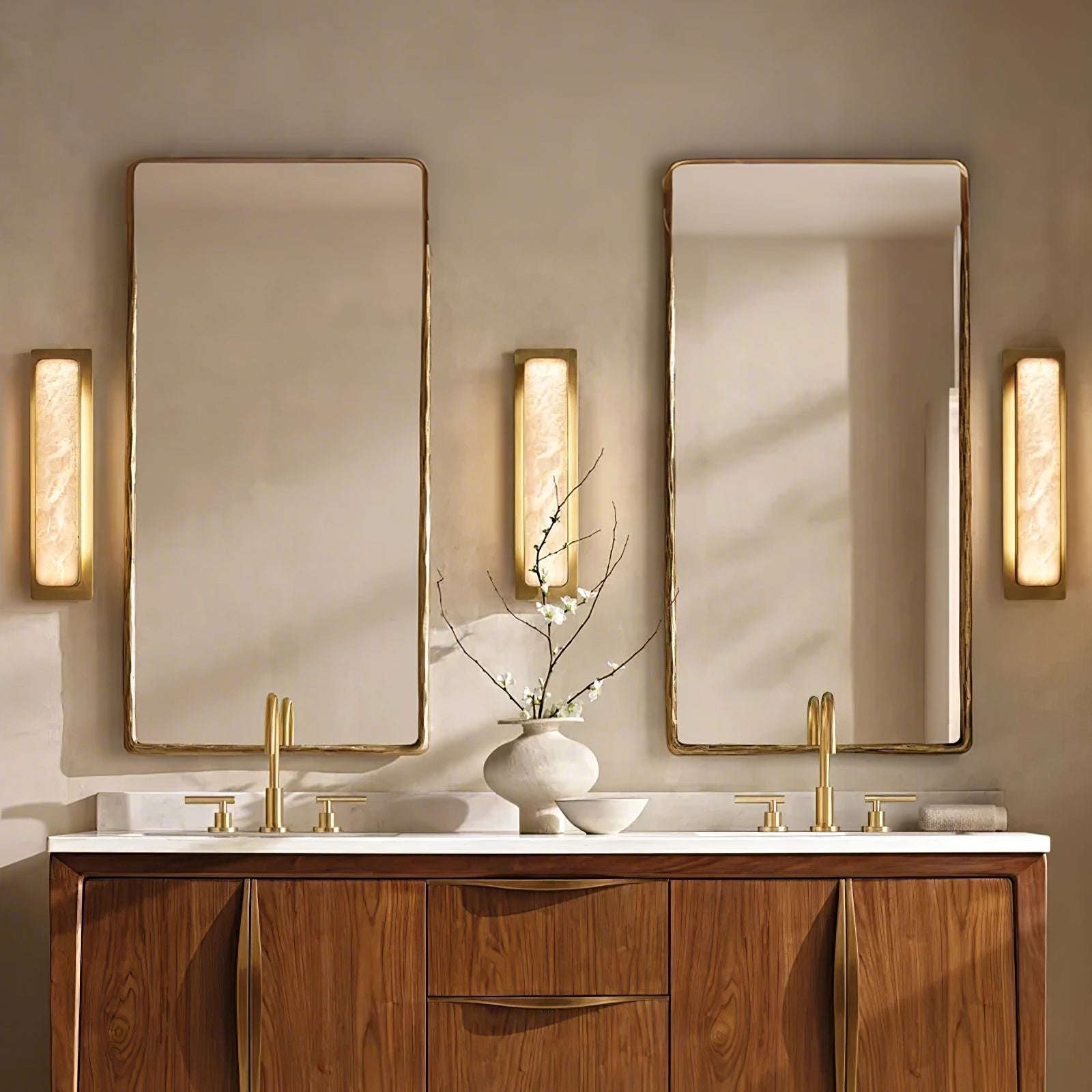 Ollore Linear Alabaster Wall Light - Letslighting