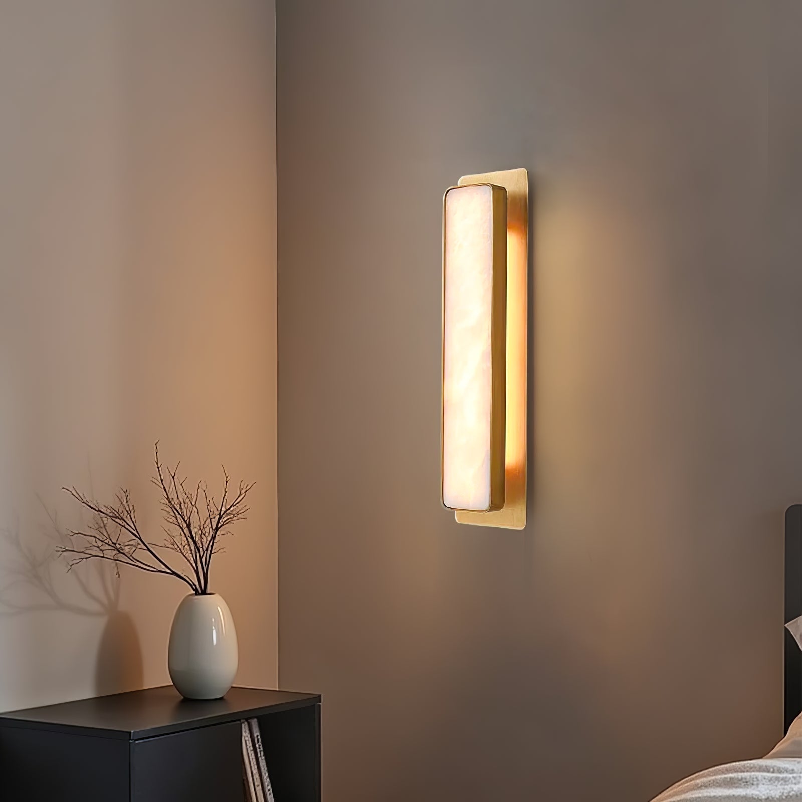 Ollore Linear Alabaster Wall Light - Letslighting