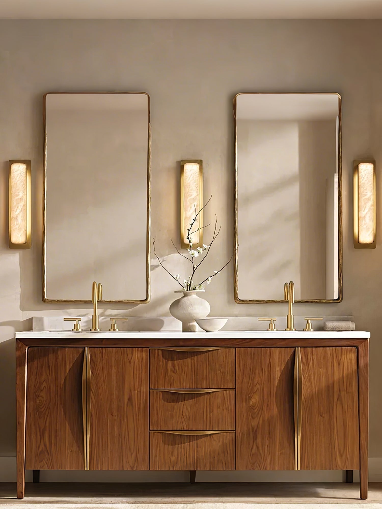 Ollore Linear Alabaster Wall Light - Letslighting