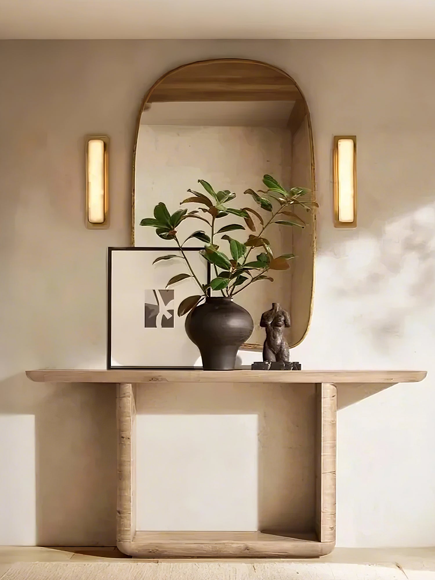 Ollore Linear Alabaster Wall Light - Letslighting