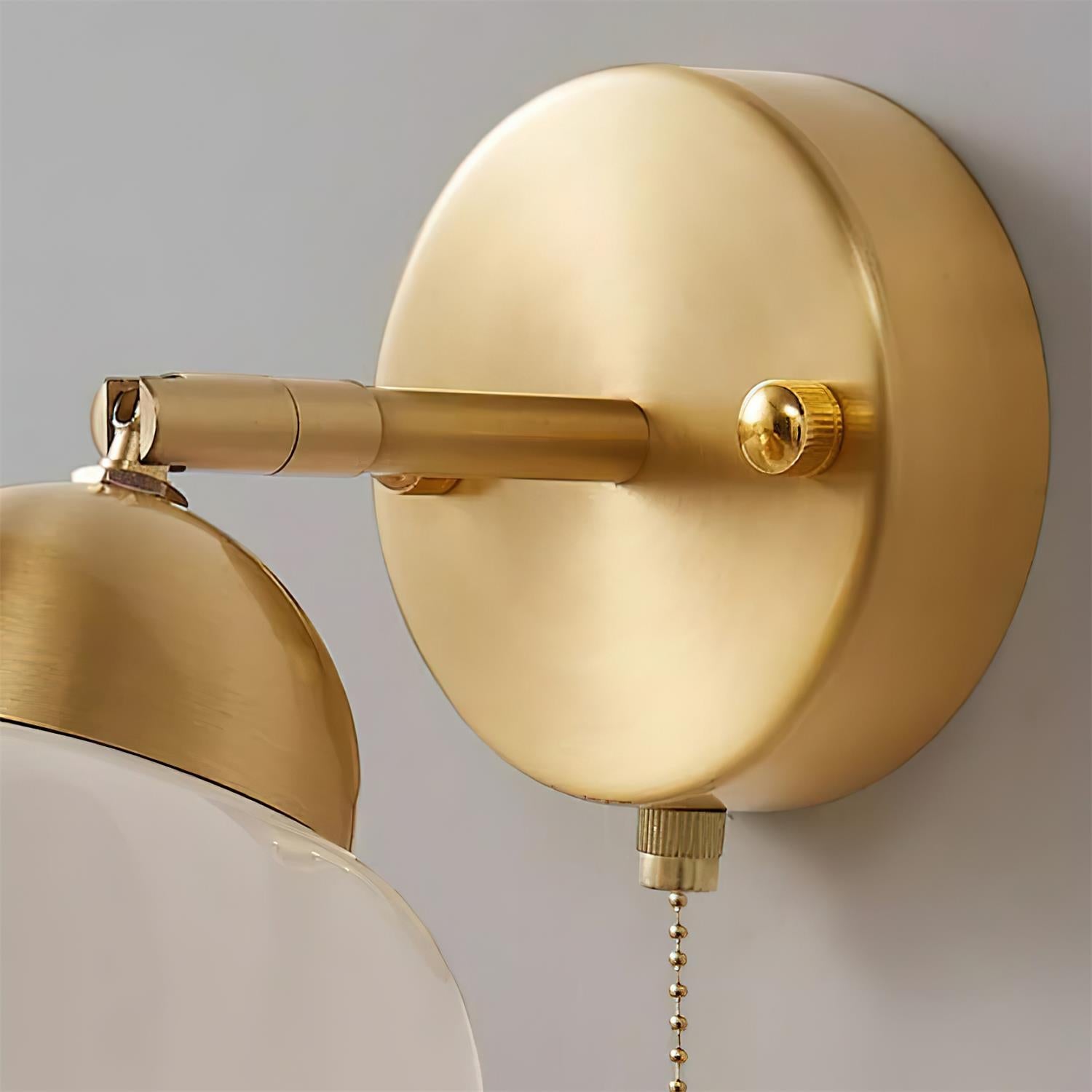 Wall Lamp Brass and Ceramic Wavy Shade Globe Accent Retro Artistic - Letslighting