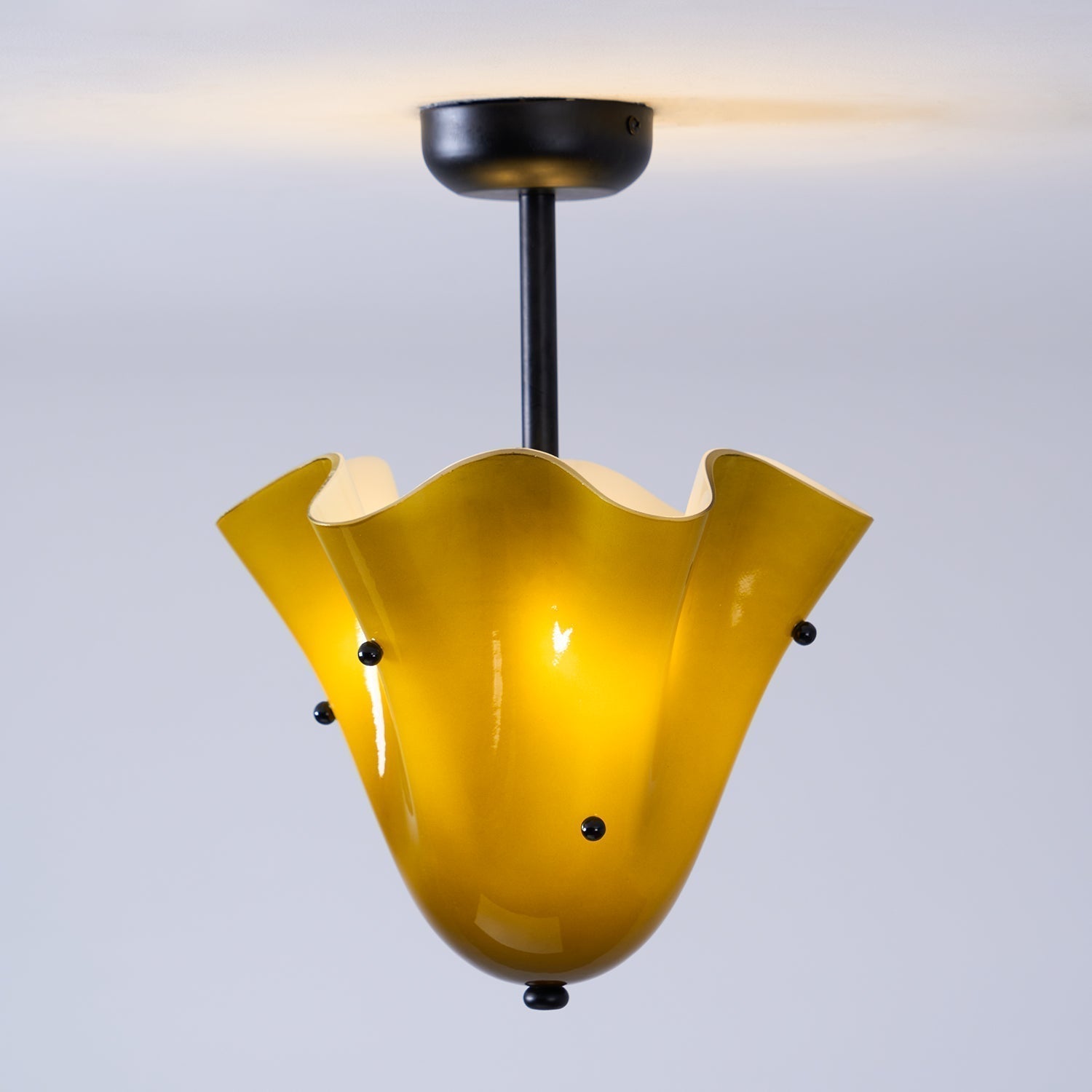 Eldis Murano Glass Semi Flush Ceiling Light - Letslighting