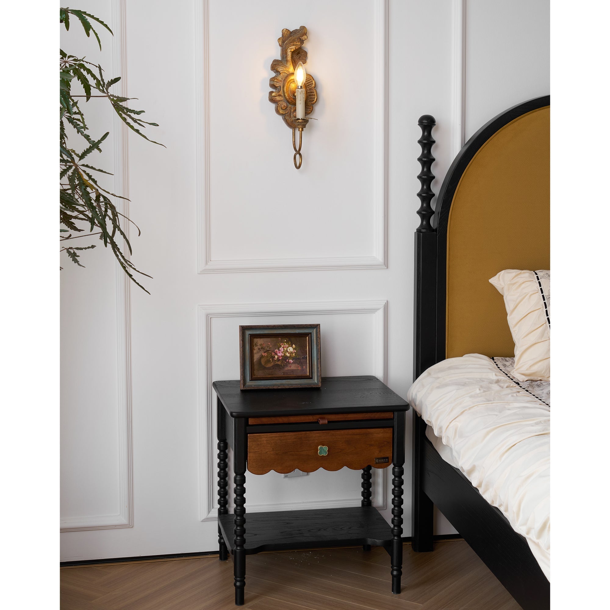 Olsilel Elegance Vintage Resin Metal Sconce Wall Lamp - Lamp Copper