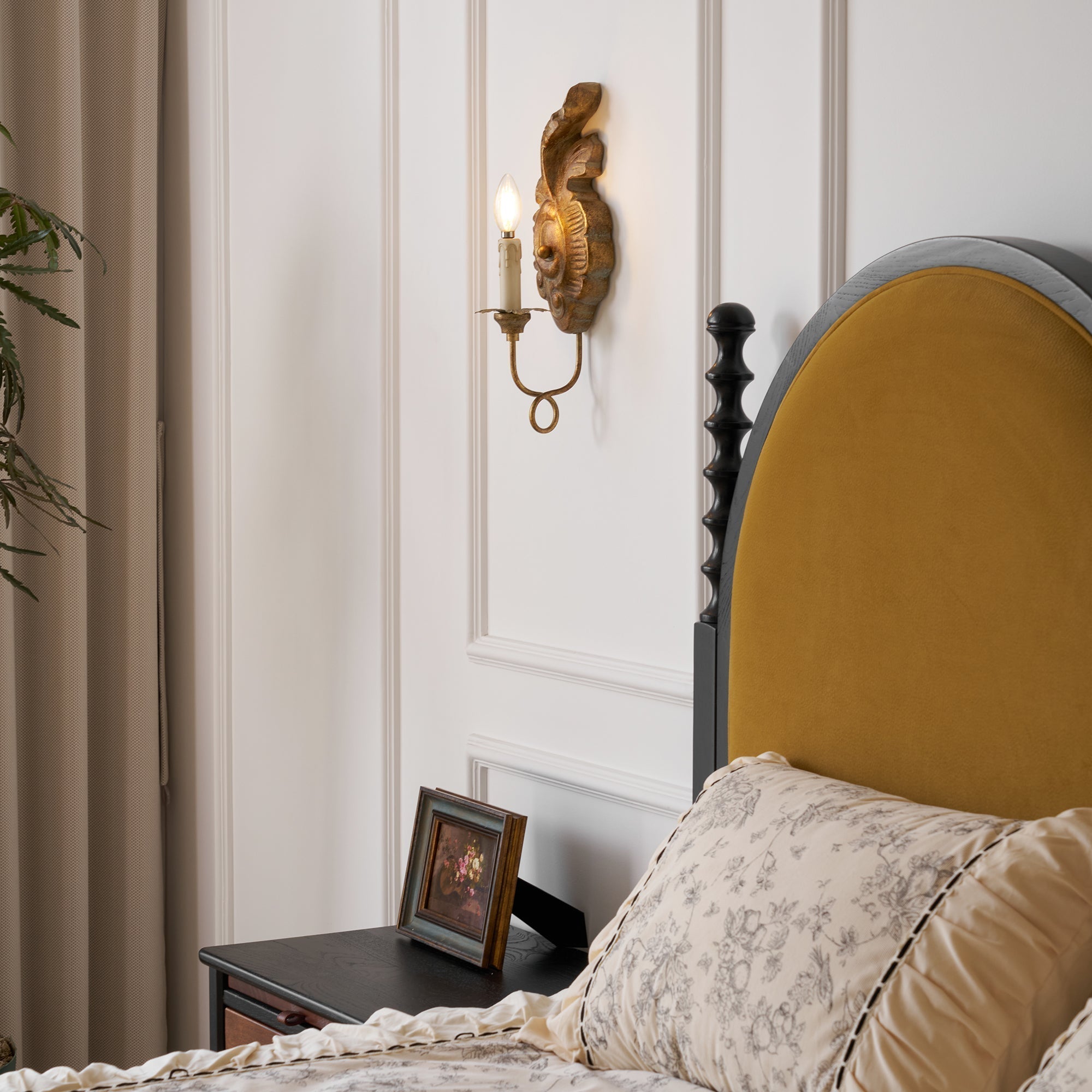 Olsilel Elegance Vintage Resin Metal Sconce Wall Lamp - Lamp Copper