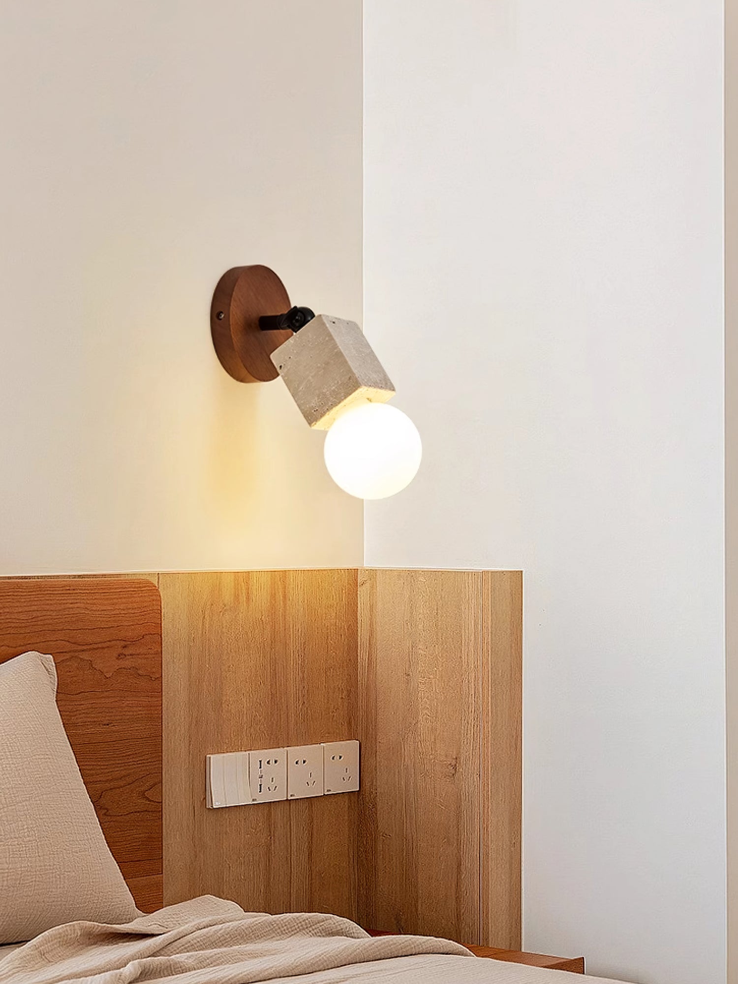 Zarinila Cylindrical-Tube Travertine Wall Light SEO Title - Letslighting
