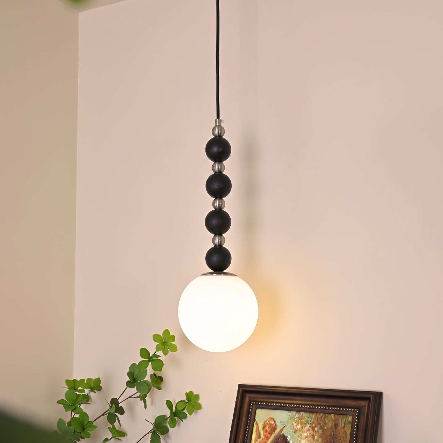 Vertical Walnut Balls Pendant Lamp - Letslighting