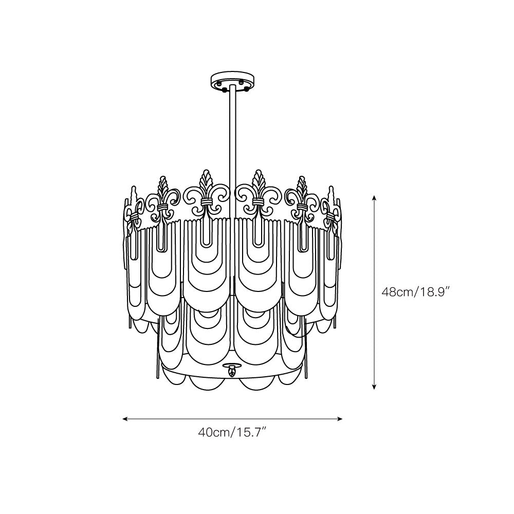 Cashaor Postmodern Luxury Brass Glass Chandelier - Lamp Copper