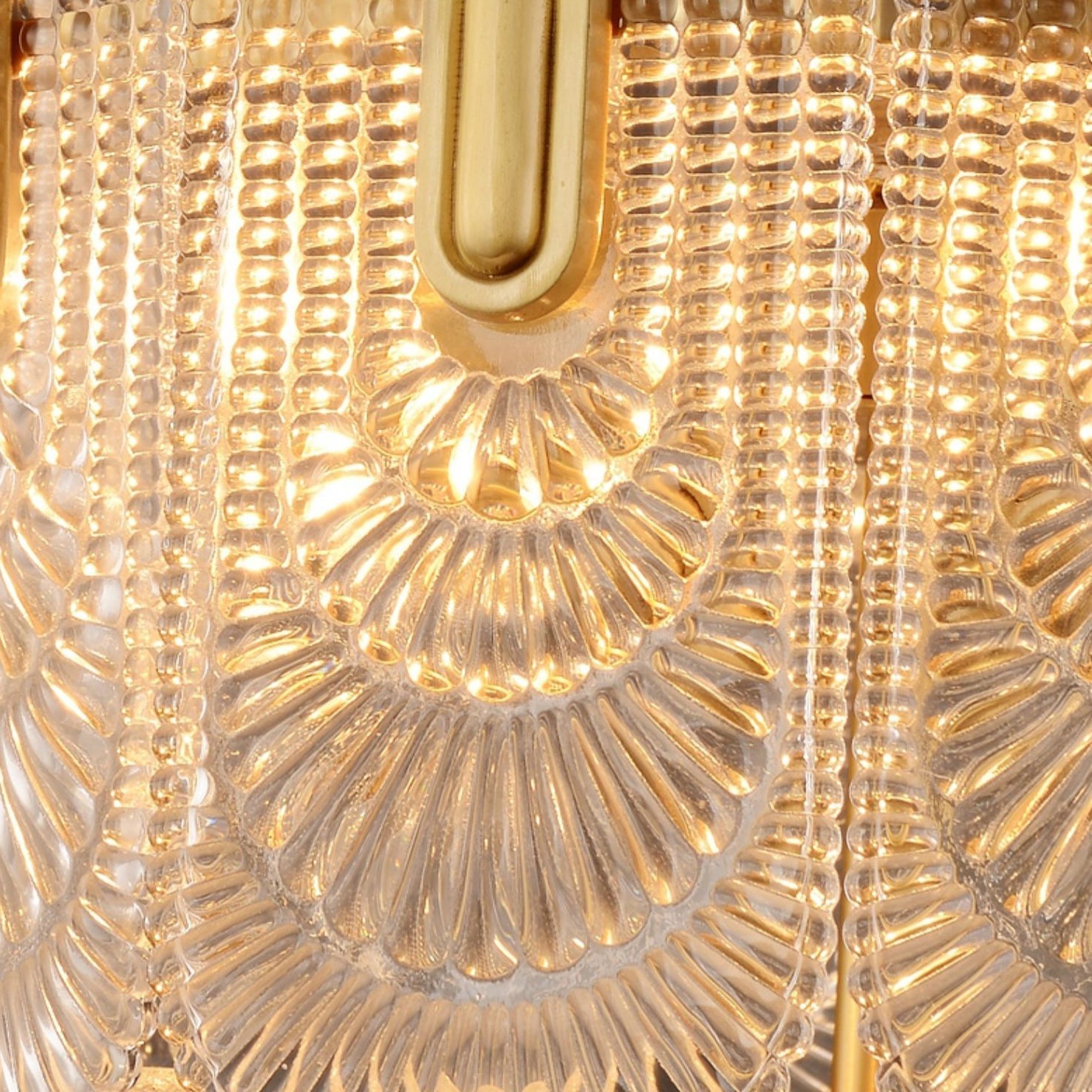 Cashaor Postmodern Luxury Brass Glass Chandelier - Lamp Copper