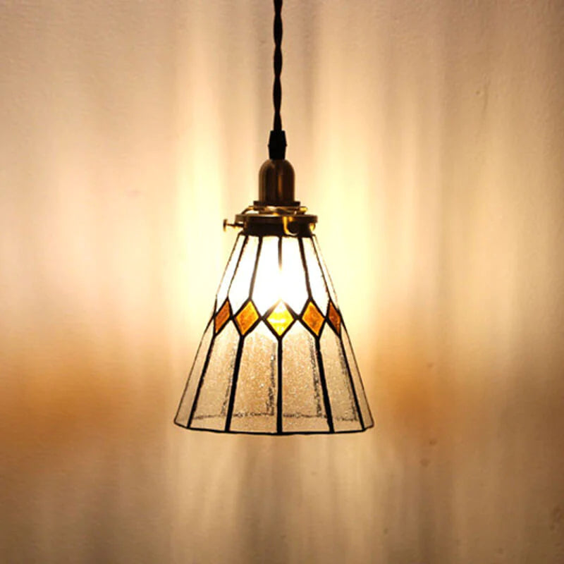 Tiffany Vintage LED Lámpara Colgante Metal/Vidrio Dormitorio/Salón