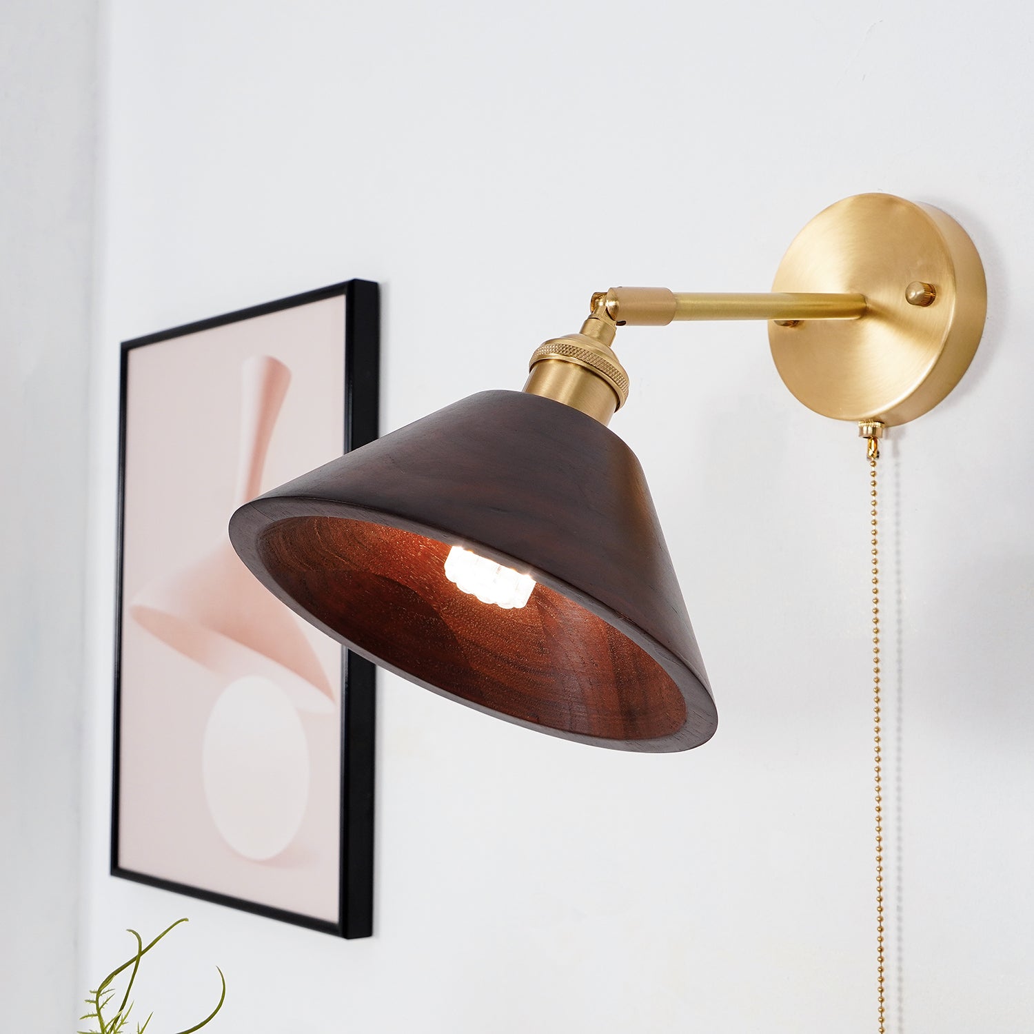 Muto Lámpara de Pared Vintage con Interruptor de Cadena